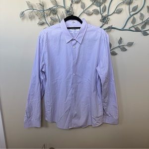 Calvin Klein slim fit dress shirt Sz L GUC